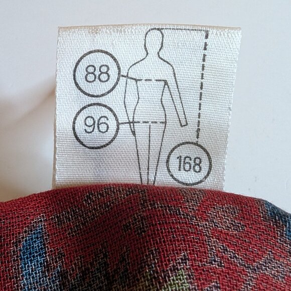 KAUNOTAR made in FINLAND high end dress Sz 10 BELT & BOW 100% VISCOSE A GEM !! - Picture 12 of 16